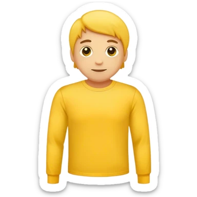 yellow long sleeve t-shirt sticker