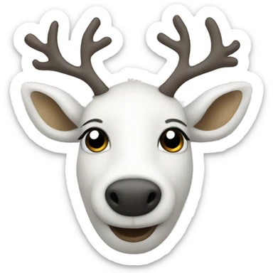 white-reindeer sticker