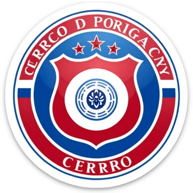 Escudo del club cerro porteño de Paraguay escudo original sticker