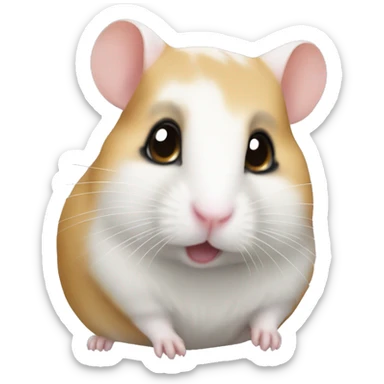 Arab white thobe male hamster head sticker