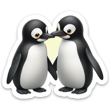 Two Young pinguins sticker