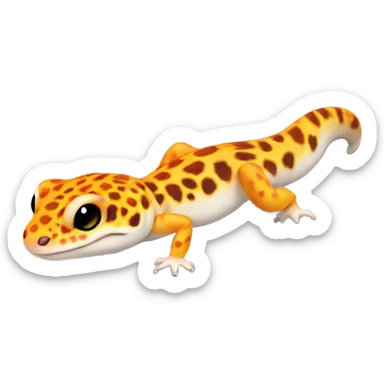 leopard gecko orange  sticker