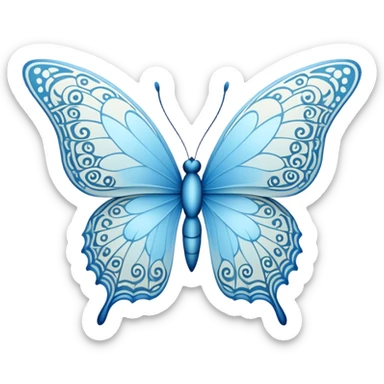 Light blue butterfly sticker
