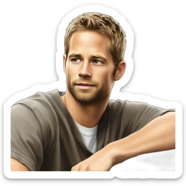 Paul Walker found dead in a crashed car in 2013 ￼ sticker