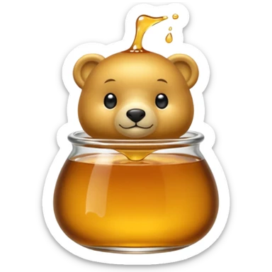 pot de miel en forme d’ourson sticker