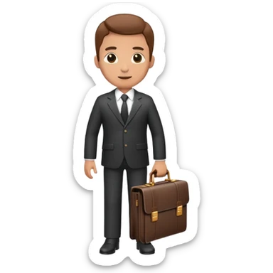 businessman in a suit with briefcase sticker