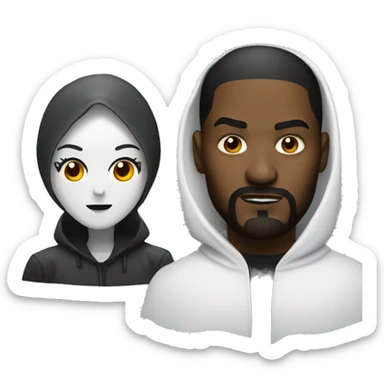 Male Ghostface and a girl ghostface sticker