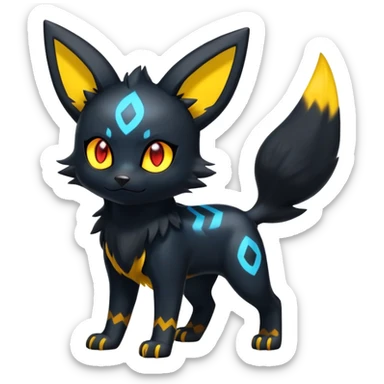 Shiny Litten-Umbreon-Hybrid (full body) sticker