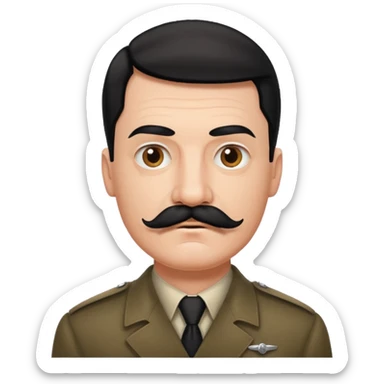 A MAN WITH MUSTACHE HEIL HITLER sticker