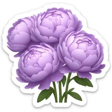 small bouquet of lavender peonies sticker