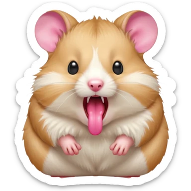 screaming hamster sticker