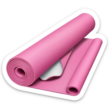 Yoga mat pink sticker