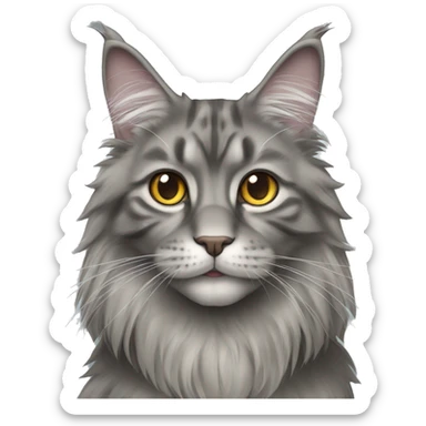 Grey maine coon sticker