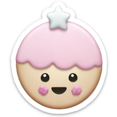 pale pink christmas cookie sticker