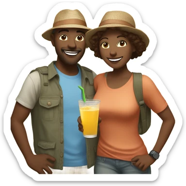 Patti and Mike in Portugal  sticker