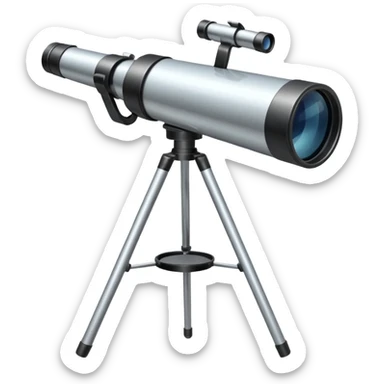 A telescope aimed 90 degrees sticker