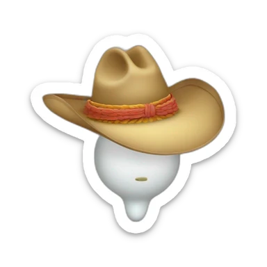 ampolleta con sombrero antropomorfisada de cuerpo completo sticker