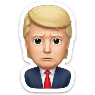 donald trump as blockhead sticker