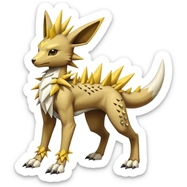 Manectric-Lucio-Cubone-Jolteon-Marowak-Draco-Fakémon-hybrid-creature (full body), 4 legs sticker