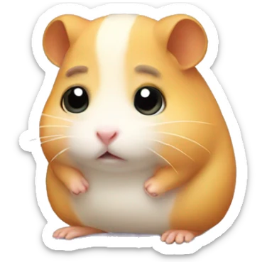 Sad hamster  sticker