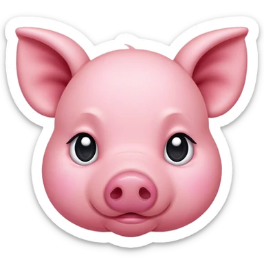 Piglet face very sad  sticker