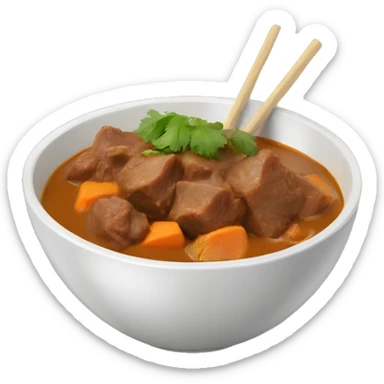 Bowl of Massaman beef curry sticker