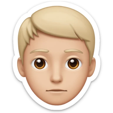Um rosto olhando pro lado em forma de irônia sticker