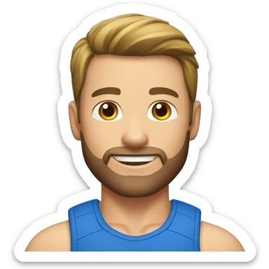 white fitness trainer male sticker