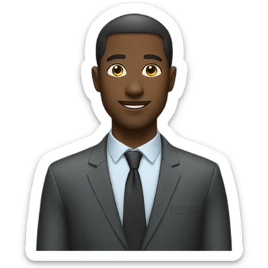 black man manager marketing sticker