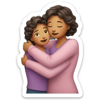 Moms are hugging mom sticker