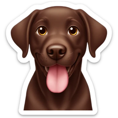 Chocolate labrador puppie happy sticker