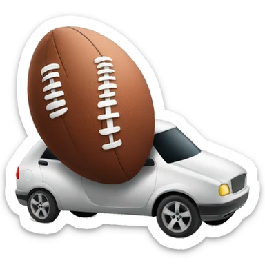 car playing with a football  in a stadium sticker