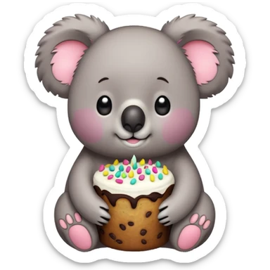 Koala cake sticker