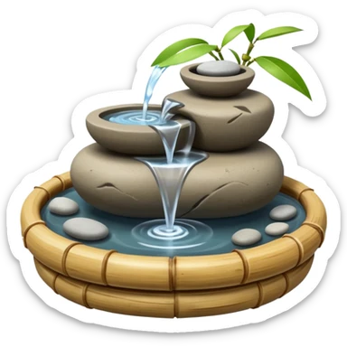 Mini zen fountain  sticker