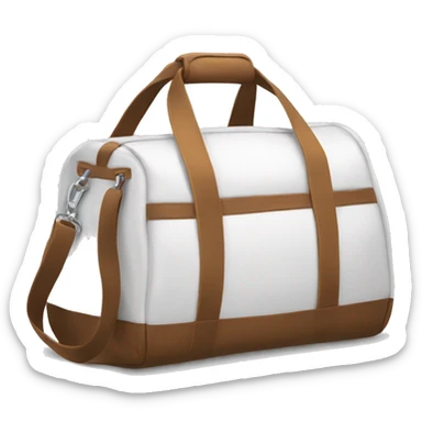 white shoulder gym bag sticker