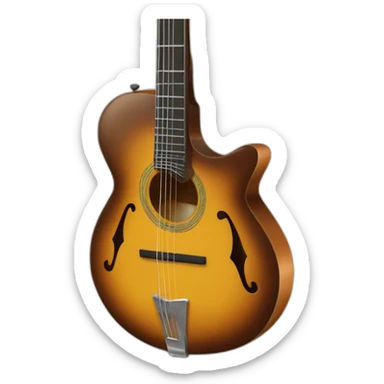 Guitare jazz manouche type selmer petite bouche sticker