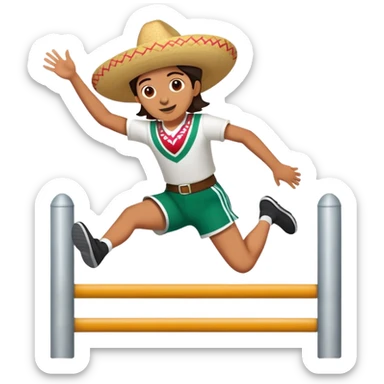 A Mexican jumping over the border  sticker