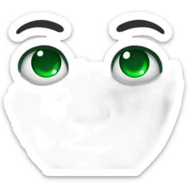 man an emerald in his eyes sticker