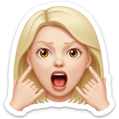 white girl screaming  sticker