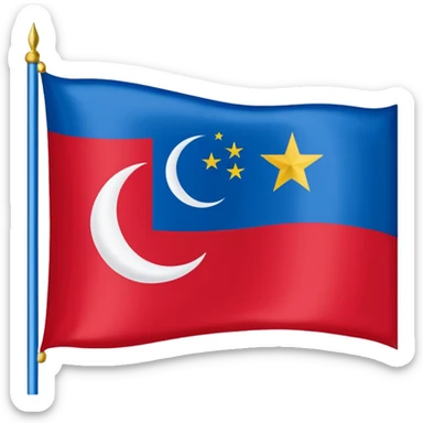 create an east turkestan flag emoji. the shape of flag is like usual flag emojis alright sticker
