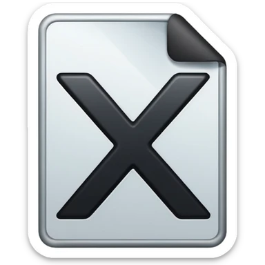 Document file icon with large black “X” over it sticker