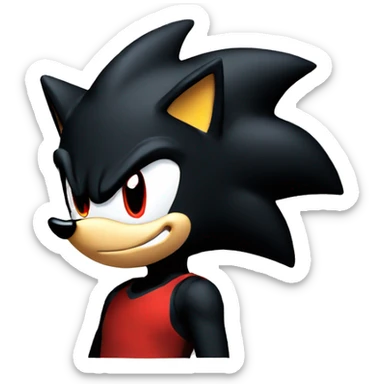 shadow the hedgehog head sticker