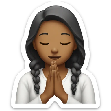 Woman praying sticker