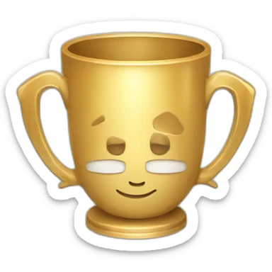 cute-plate with a trophy sticker