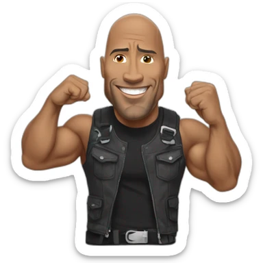 The rock qui fait un pouce en l'air sticker