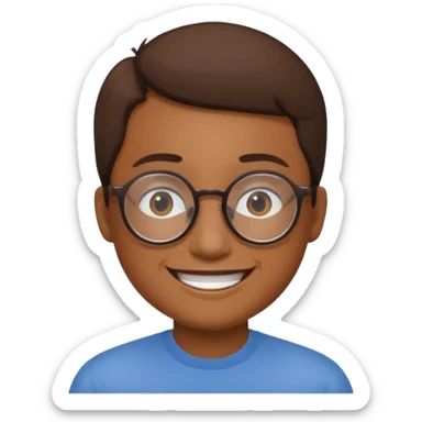 yuvarlak gözlüklü insan sticker