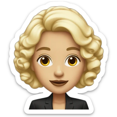 Posh-woman-with-black-suit-ready-to-collaborate sticker