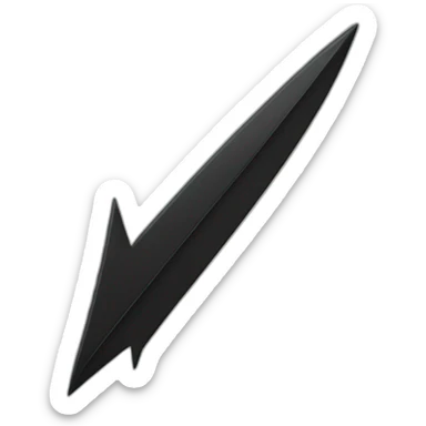 black-thin-right-arrow sticker