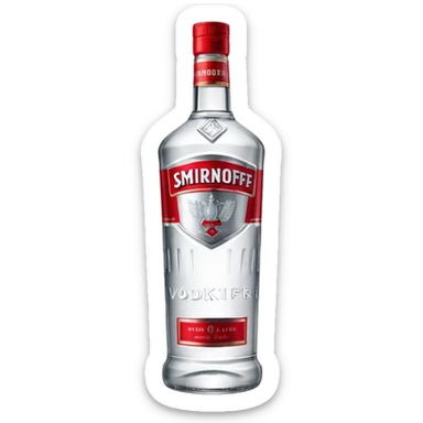 Smirnoff Vodka bottle sticker