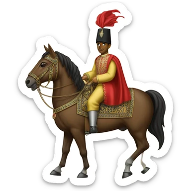 young Sultan Süleyman on horseback sticker